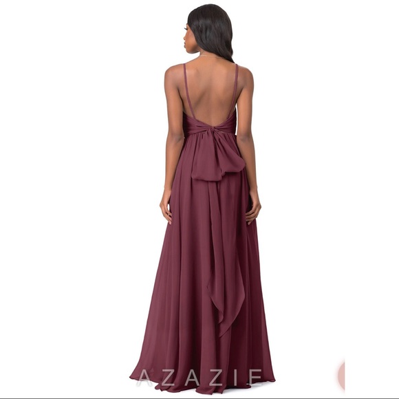 Azazie Gracie Bridesmaid Dress in Cabernet - Picture 4 of 12